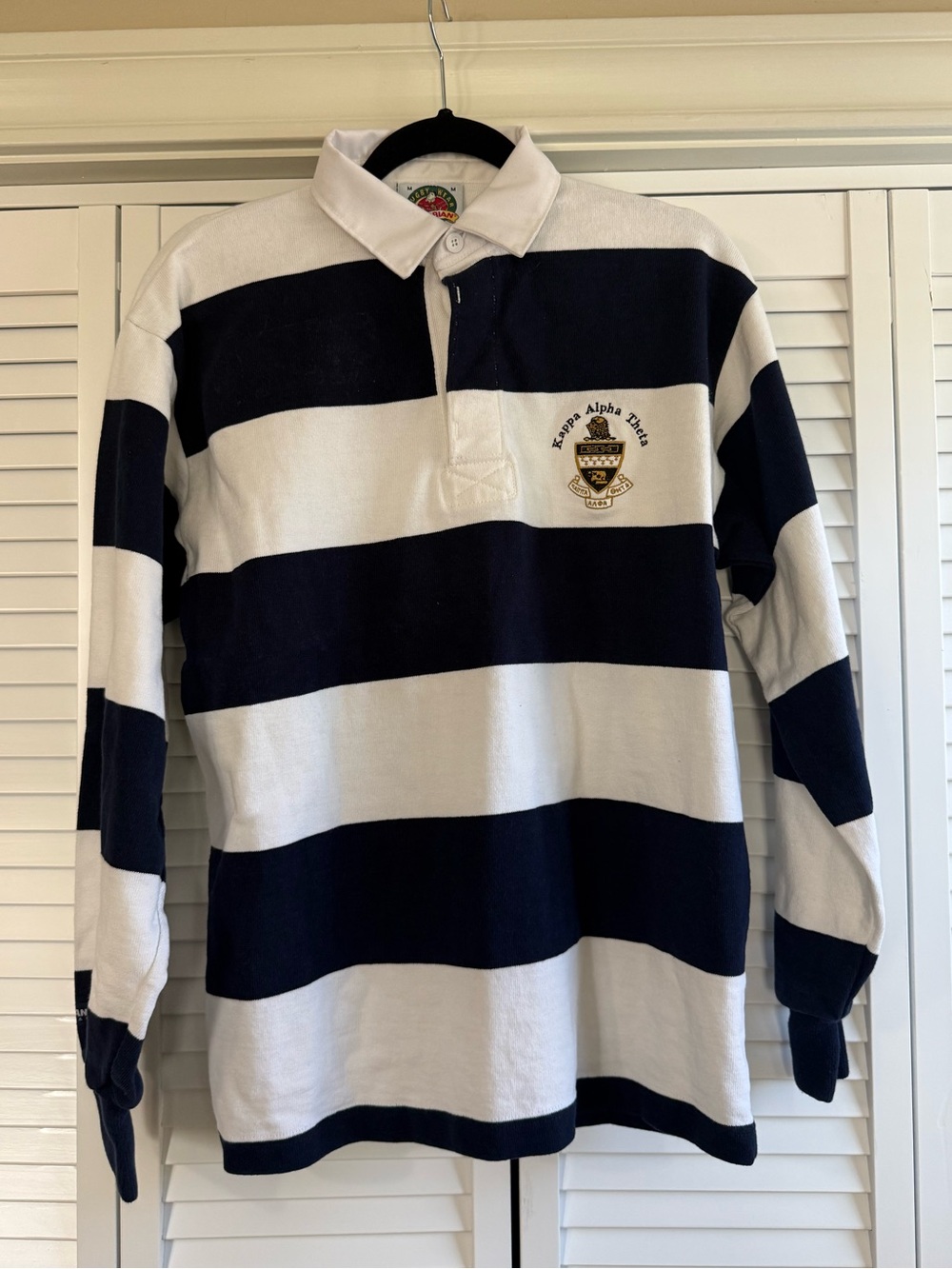 Vintage Barbarian Rugby Wear Kappa Alpha Theta Striped Rugby Shirt